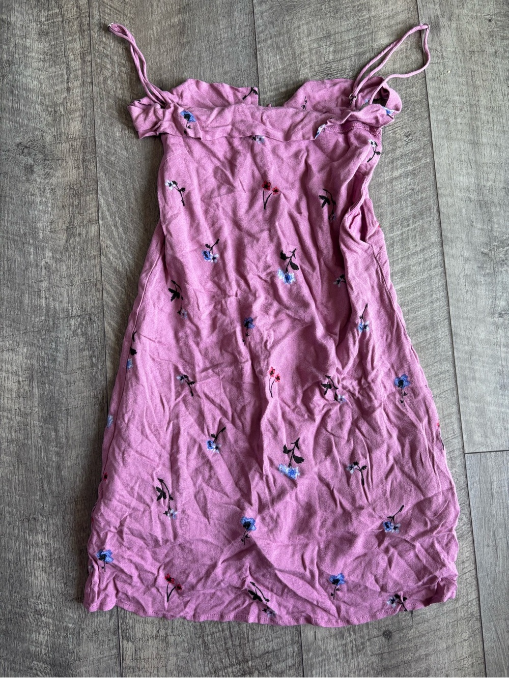 Honey Punch Mauve Pink Floral Tie-Strap Casual Sundress